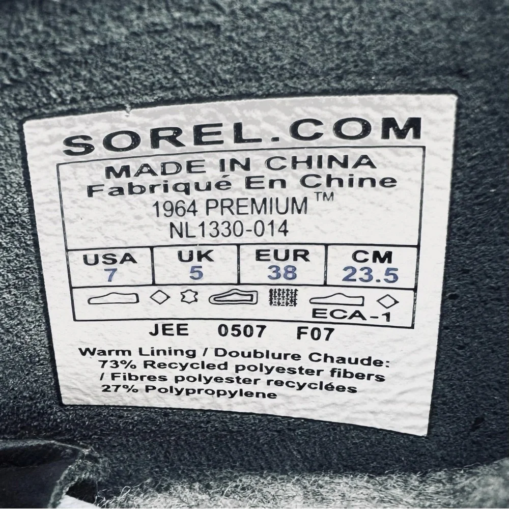 Sorel 1964 Premium Waterproof Winter Boots w Thermal Insulation